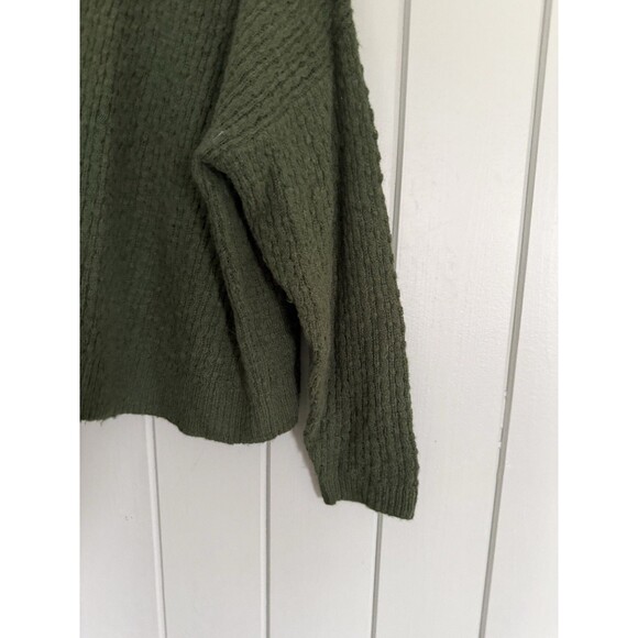Madewell Oversized Crop Mayfair Sweater Cardigan 1X Alpaca Blend  Forest Green - Picture 4 of 6